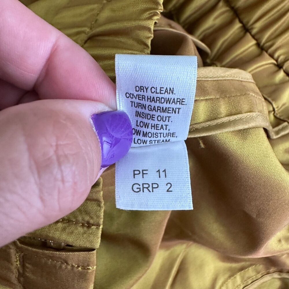 St. John Windbreaker Jacket Iridescent Zip-up Jacket Gold Lightweight M#A0567 - Picture 6 of 7